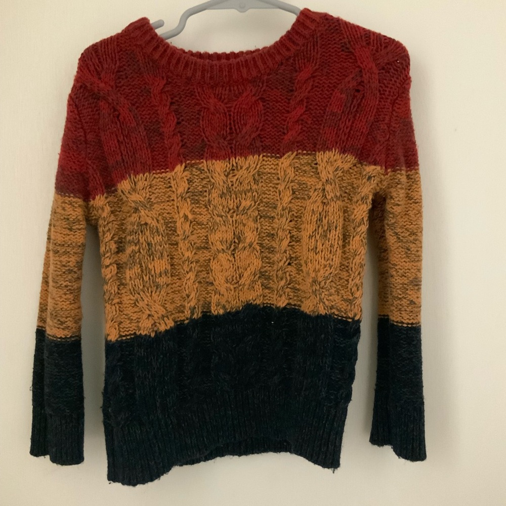 Cat & Jack multicolored sweater. Size 3T. Used
